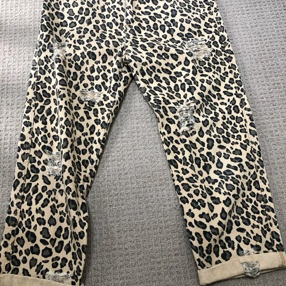 Leopard Print Distressed Pants - SOLD - Picture 1 of 6